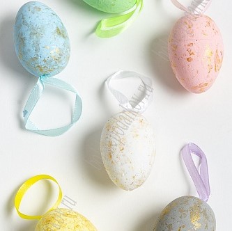 Пасхальный декор "Яйца с лентой №2" 4*6 см SF-5006, разноцветный фото, картинки