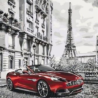 Картина по номерам "Красное авто в Париже" GX 26761 фото, картинки