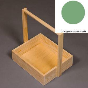Ящик стандарт с деревянной ручкой  30*25*8 см Бледно-зеленый фото, картинки