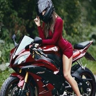 Картина по номерам "Девушка на мотоцикле" GX 33577 фото, картинки