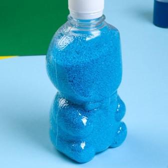 Песок цветной в бутылках "Синий" 500 гр МИКС 3967469 фото, картинки