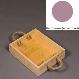 Ящик стандарт с ручкой канат 30*25*8 см Пастельно-фиолетовый фото, картинки