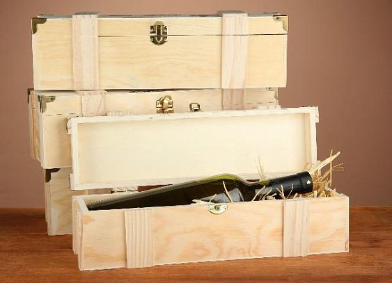 Деревянные коробки для упаковки вина