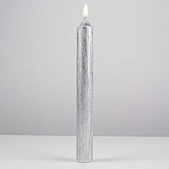 Свеча античная "Винтаж", 17х1,8 см, серебро  6930719 фото, картинки