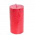 Декоративная свеча "Рустик" красная d=70 h=130mm фото, картинки