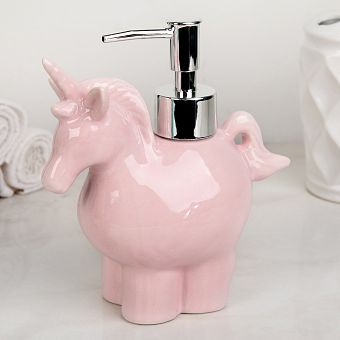 Дозатор для жидкого мыла "Единорог", цвет розовый   4503449 фото, картинки