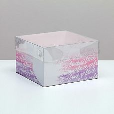 Коробка для капкейка Love, 16 × 16 × 10 см 4949313 фото