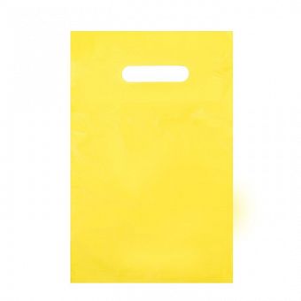 Пакет полиэтиленовый с вырубной ручкой, Желтый 30-40 См, 30 мкм 9044115 фото, картинки