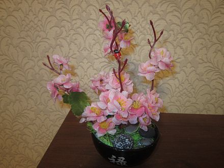 Топиарий - " Цветущая сакура" (продано) фото, картинки