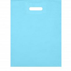 Пакет полиэтиленовый, с вырубной ручкой, голубой, 34 х 45, 33 мкм   4540365 фото