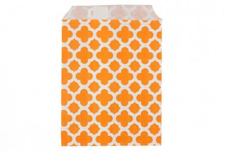 Бумажные пакеты для выпечки "Арабески оранжевые", 13*18,5 см, 10 шт. фото, картинки
