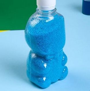 Песок цветной в бутылках "Синий" 500 гр МИКС 3967469 фото