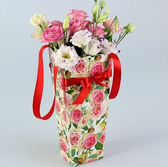 Пакет для цветов "Роза патио" серия цветы, 15 х 13 см 1557375 фото, картинки