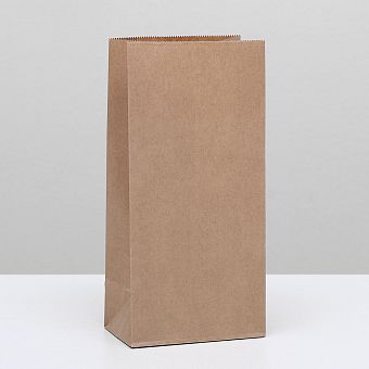 Пакет крафт бумажный фасовочный, прямоугольное дно 12 х 8 х 25 см   3742617 фото, картинки