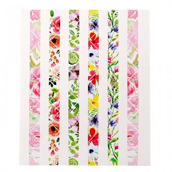 Пластиковые наклейки-уголки для фотографий "Акварельные цветы", 11 х 13 см 1512204 фото, картинки