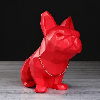Копилка "Собака оригами", красная 4451431 фото, картинки