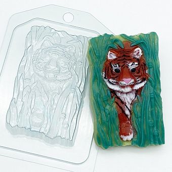 Форма пластиковая: Тигр крадется из тростника фото, картинки