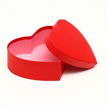 Коробка сердце "Красный" №3, 15.5 х 14 х 6 см фото, картинки