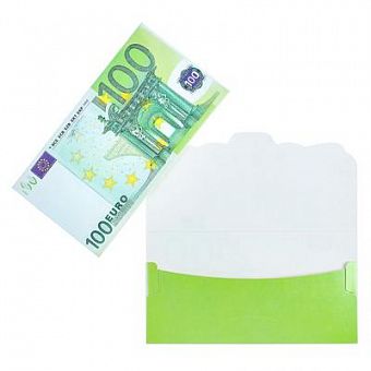 Конверт для денег "100 евро" глиттер 6913223 фото, картинки