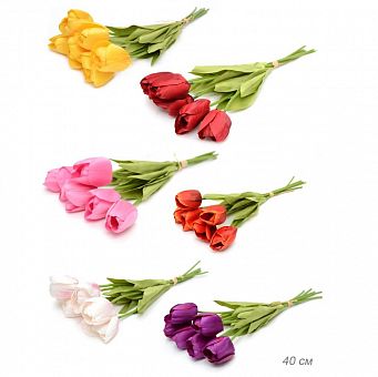 Цветок искусственный Тюльпан 40 см / W91004 /уп 6/12/600/1200/ (Молочный) фото, картинки