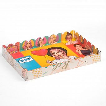 Коробочка для печенья "Pop-art", 22 х 15 х 3 см 5540471 фото, картинки