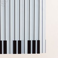 Пленка матовая для цветов "Пианино" 58*58 см (1 шт) SF-2359, голубой фото