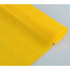 Бумага гофрированная простая, 17Е/5 солнечно-желтая, 180гр., 50 см*2,5 м фото