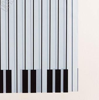 Пленка матовая для цветов "Пианино" 58*58 см (1 шт) SF-2359, голубой фото, картинки