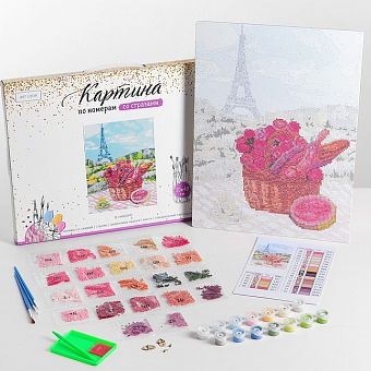 Роспись по номерам с алмазной вышивкой "Пикник в Париже" 30*40 см   4012438 фото, картинки