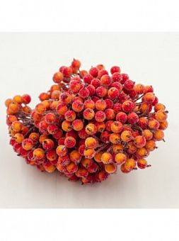 Ягоды (в сахаре) 12мм (цв. оранжево/красный)  артикул 680-000136 фото, картинки