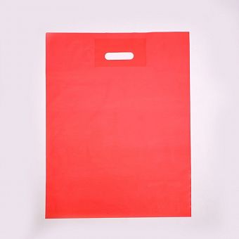 Пакет полиэтиленовый с вырубной ручкой, Красный 20-30 См, 50 мкм 7819174 фото, картинки