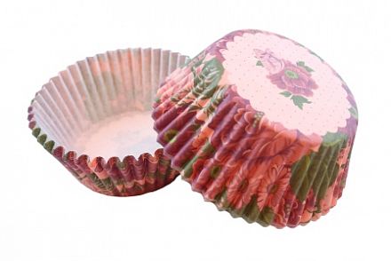 Набор бумажных форм для кексов "Букет", диаметр дна 5 см, 50 шт. фото, картинки