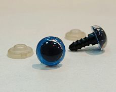 Фурнитура "Глазки для игрушек" 12 мм, с заглушками 2шт  SF-2140, синий фото