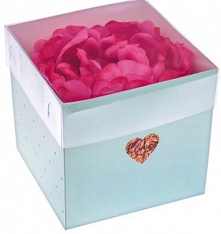 Коробка для цветов с PVC крышкой Love, 12 х 12 х 12 см   3639704 фото, картинки