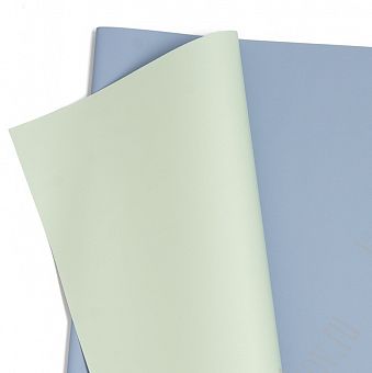 Пленка матовая для цветов 58*58 см, двухсторонняя (1 шт) SF-2362, бледно-голубой/мятный фото, картинки