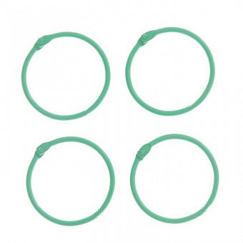 Кольца для творчества (для фотоальбомов) "Светло-зелёное" набор 4 шт d=4,5 см   фото, картинки