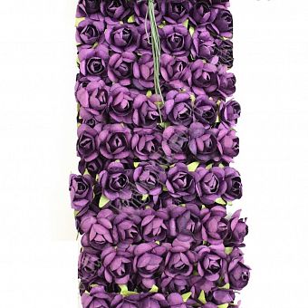 Цветы бумажные Фиолетовый 15мм  артикул 16-144 фото, картинки