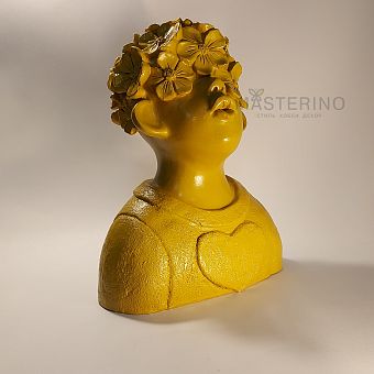 Статуэтка Влюбленный Мартин, 31 см (желтый, гипс)  фото, картинки
