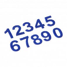 Набор декоративных элементов из фетра на клеевой основе "Цифры №2" 10шт, синий   3034356 фото