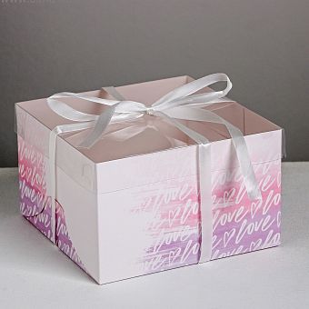 Коробка для капкейка Love, 16 × 16 × 10 см   4675054 фото, картинки