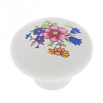 Ручка кнопка Ceramics 017, керамическая, белая 3609969 фото, картинки