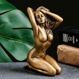 Фигура "Девушка на коленях" золото 10х6х15см   3928137 фото, картинки