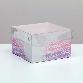 Коробка для капкейка Love, 16 × 16 × 10 см 4949313 фото, картинки