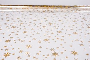 Пленка цветная Снежинки NEW 70см золото фото