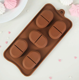 Форма для льда и шоколада, 5 ячеек, 22,5х10,5х1,5 см "Таблетки счастья", цвет шоколадный фото, картинки