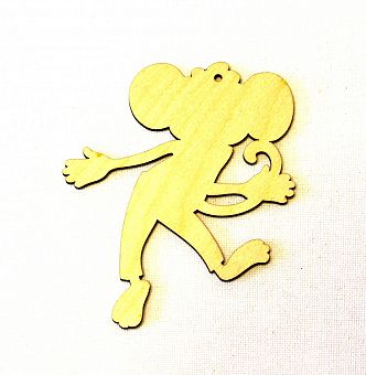 Фигурка "Танцующая обезьянка", 13 см (фанера 3 мм) фото, картинки