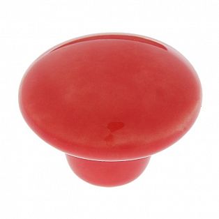 Ручка-кнопка Ceramics 002, керамическая, красная 2772157 фото