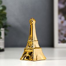 Сувенир керамика "Эйфелева башня" золото 9,5х4х4 см   5070162 фото