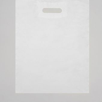 Пакет полиэтиленовый, с вырубной ручкой, белый, 34 х 45, 33 мкм   4689693 фото, картинки