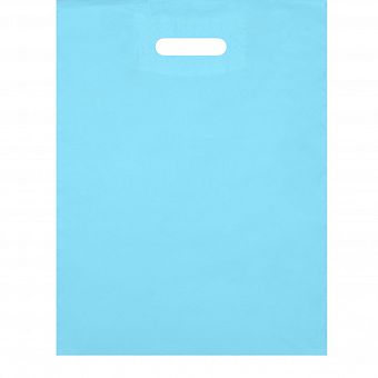 Пакет полиэтиленовый, с вырубной ручкой, голубой, 34 х 45, 33 мкм   4540365 фото, картинки